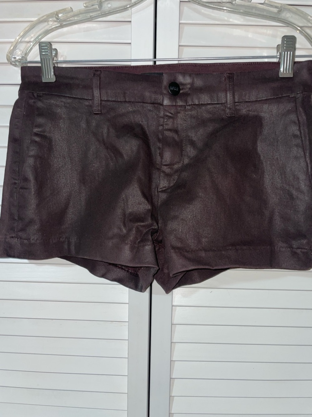 Women's Plum coated Jean Shorts